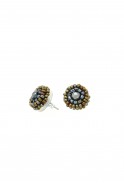 Beaded Dot Stud Earrings
